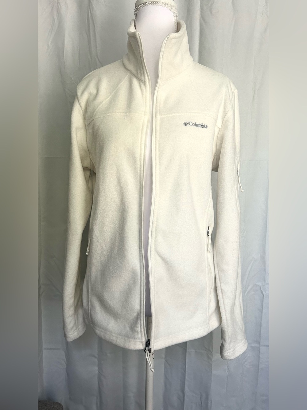 Columbia Women's Cream Full-Zip Teddy Fleece Jacket